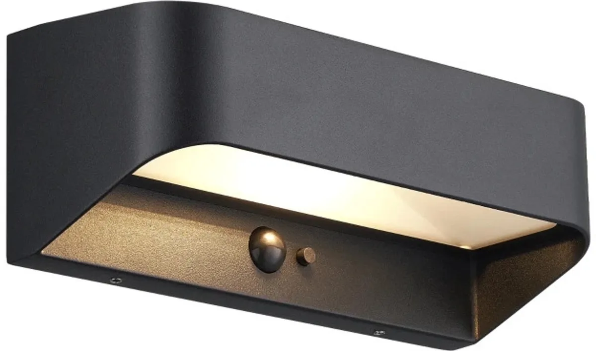 Doos 3x Nordlux Marcellio LED Wandlamp | 5W 3000K 400lm 830 | ip54 | Bewegingssensor van Nordlux in Zwart – productfoto