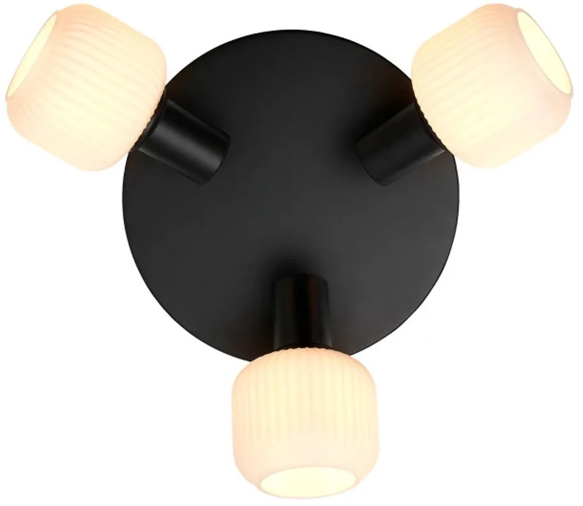 Doos 3x Nordlux Milford LED Plafondlamp | 3x E14 Max 25W | Dimbaar van Nordlux in Zwart – productfoto