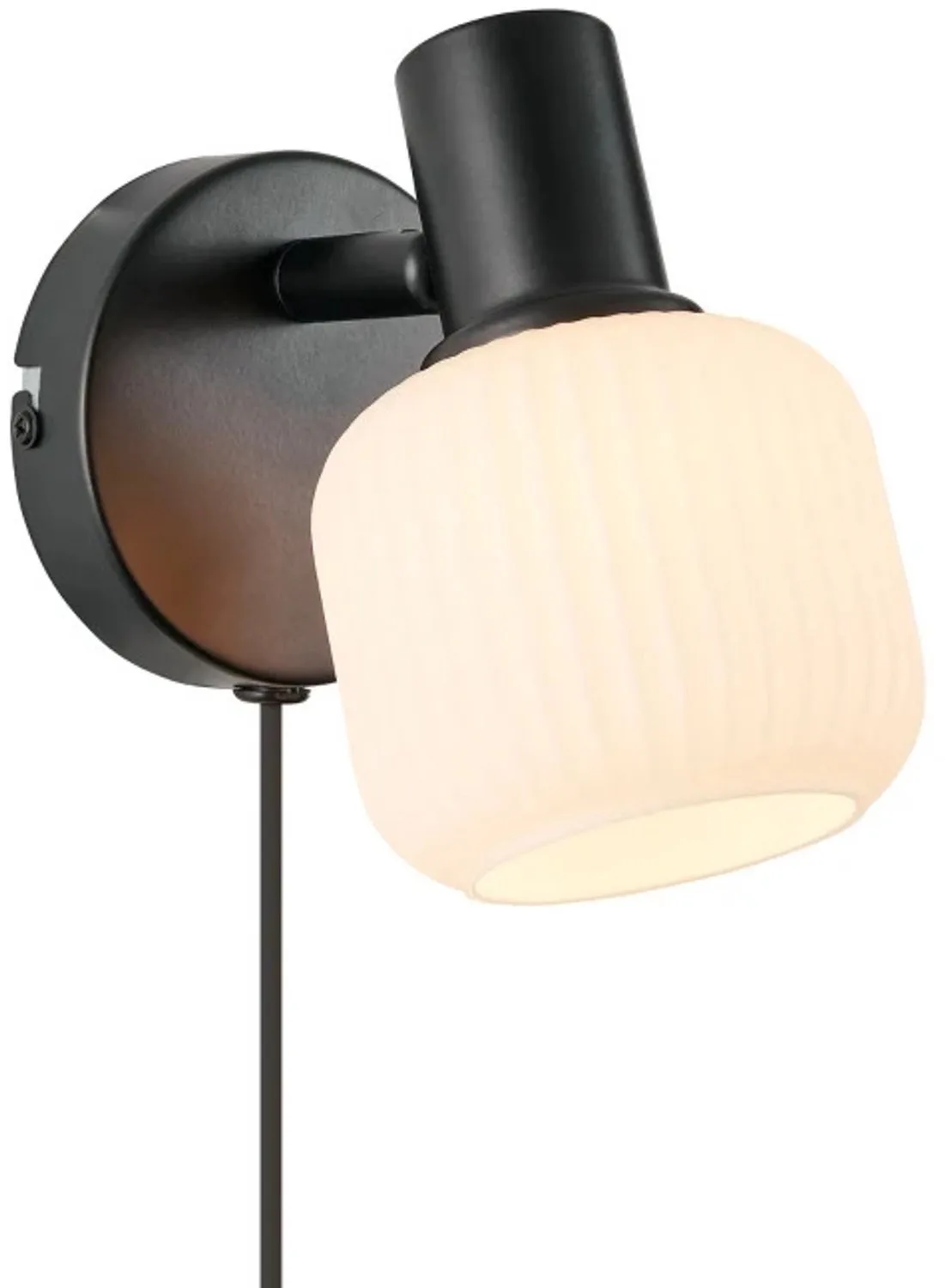 Doos 3x Nordlux Milford LED Wandlamp | 1x E14 Max 10W | Dimbaar van Nordlux in Zwart – productfoto