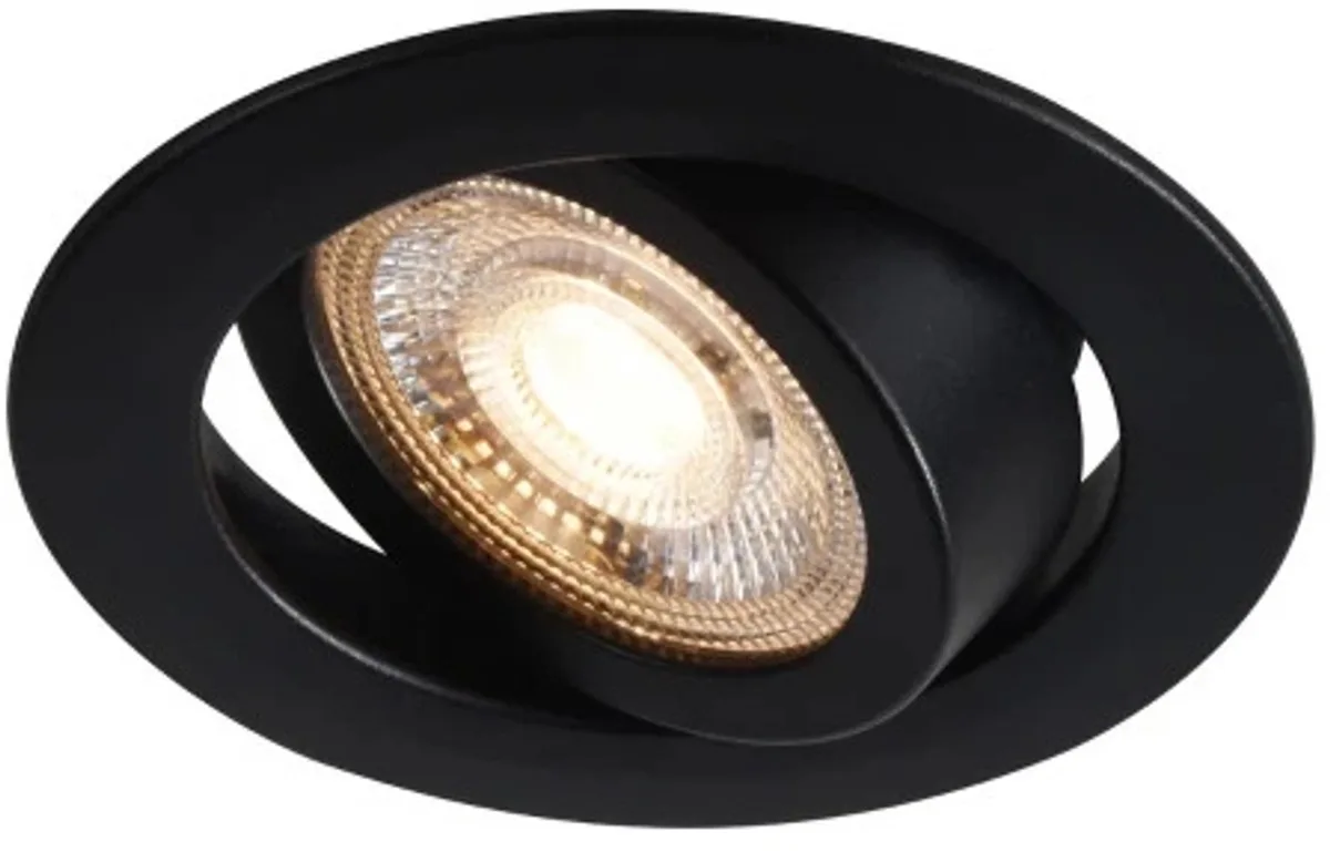 Doos 3x Nordlux Monolo LED Inbouwspot | 4.8W 3000K 450lm 830 | Dimbaar van Nordlux in Zwart – productfoto