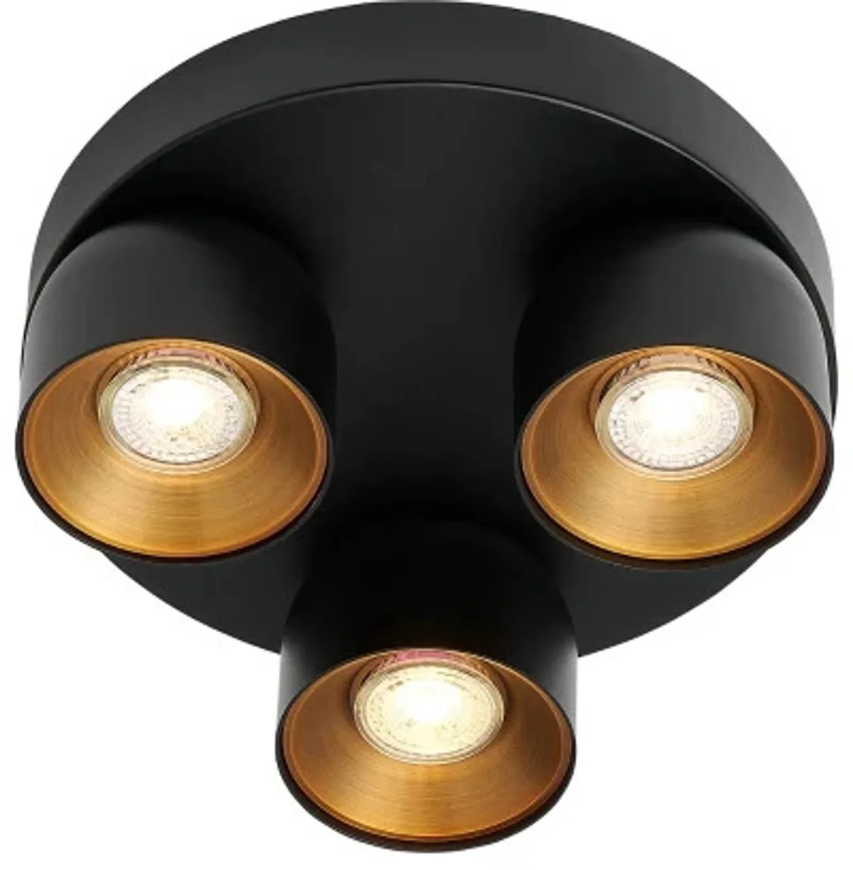 Doos 3x Nordlux Pitcher Ø27cm LED Opbouwspot | 3x GU10 Max 10W | Dimbaar de Nordlux en Noir – photo du produit