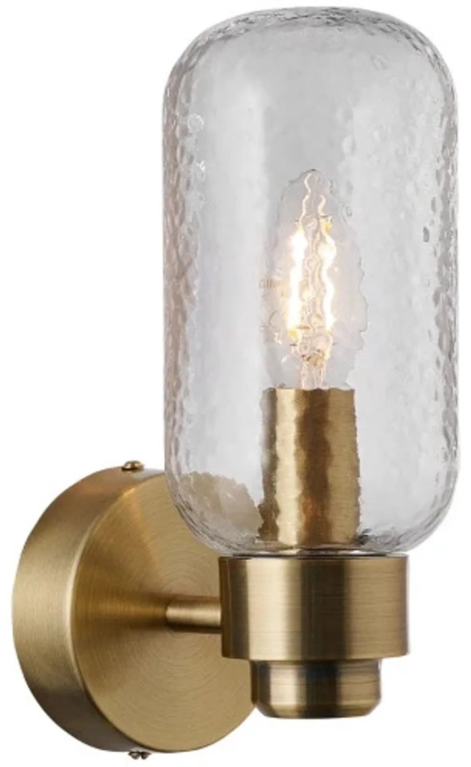 Doos 3x Nordlux Tutan LED Wandlamp | 1x E14 Max 25W | ip44 | Dimbaar | Goud van Nordlux in Messing – productfoto