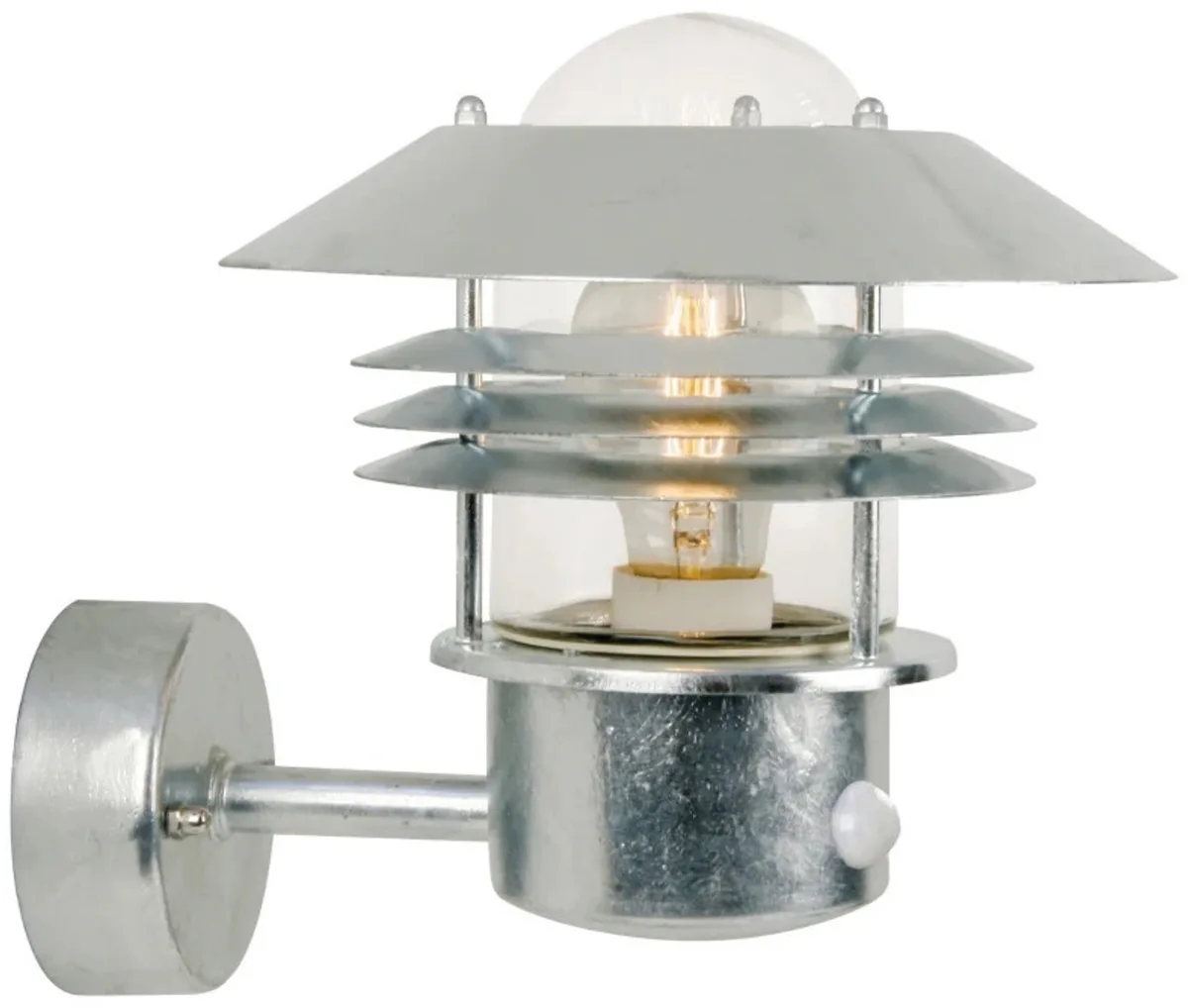 Doos 3x Nordlux Vejers LED Wandlamp | 1x E27 Max 60W | ip44 | Dimbaar Bewegingssensor van Nordlux in Zilver – productfoto