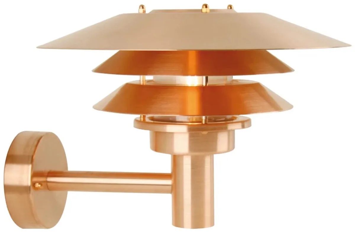 Doos 3x Nordlux Venø LED Wandlamp | 1x E27 Max 60W | ip44 | Dimbaar | Bruin van Nordlux in Koper – productfoto