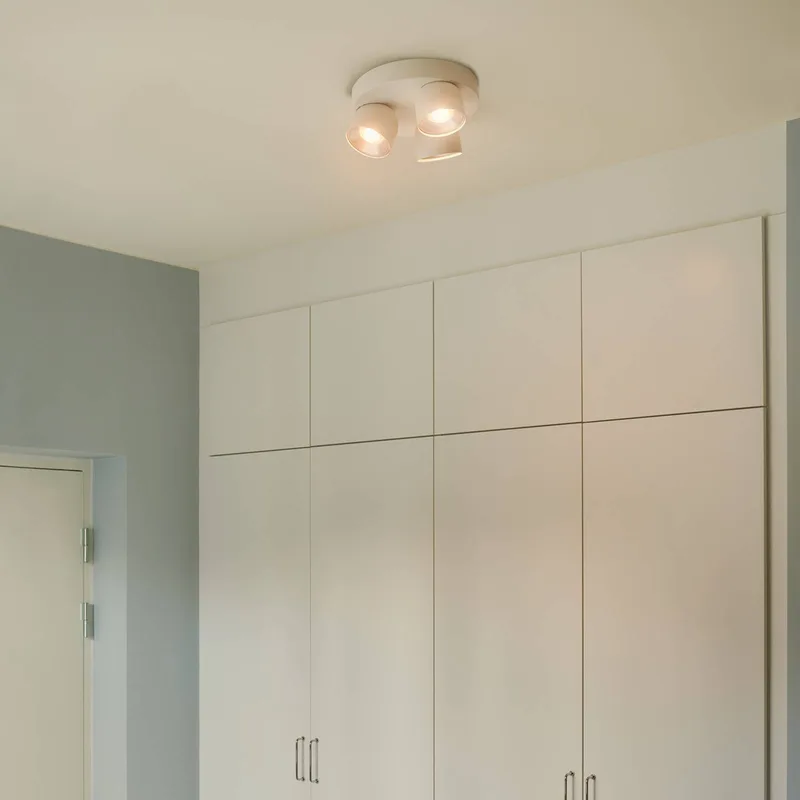 Downlight Pitcher, wit/zilver, 3-lamps, rond, metaal von Nordlux in Wit, zilver – Produktfoto