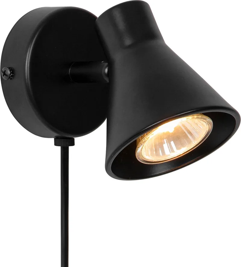 Eik-wandlamp-GU10-zwart van Nordlux in Zwart – productfoto
