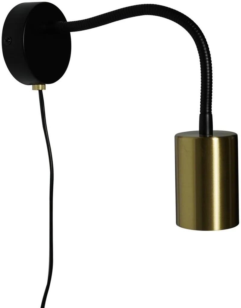 Explore flex-wandlamp-GU10-messing/zwart von Nordlux in Messing – Produktfoto