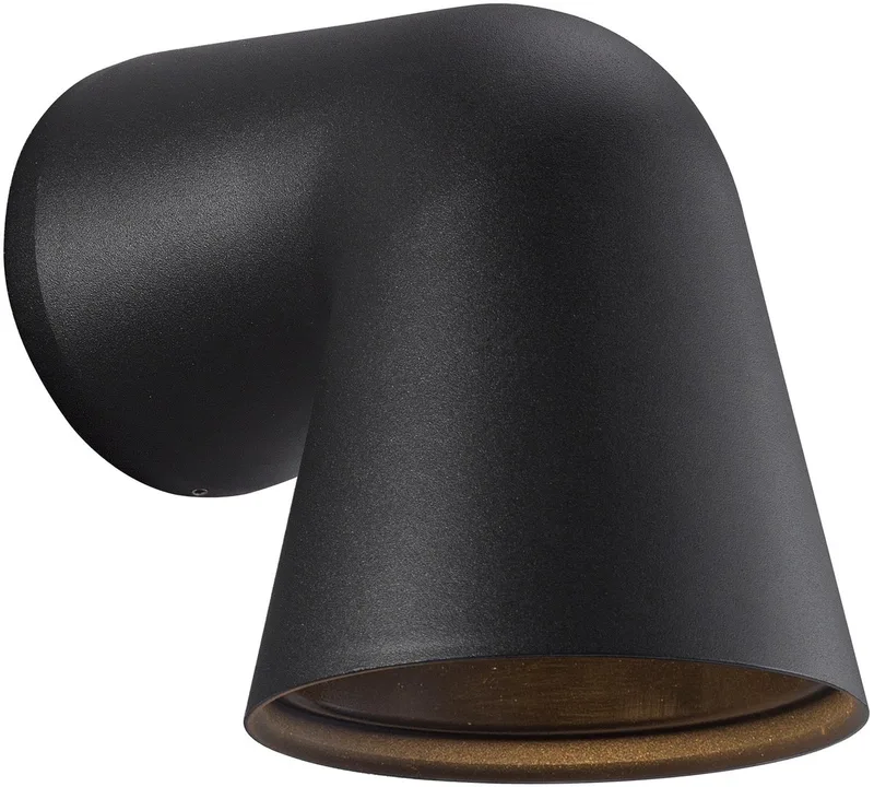 Front single-wandlamp-IP44-GU10-zwart by Nordlux in Zwart – product photo