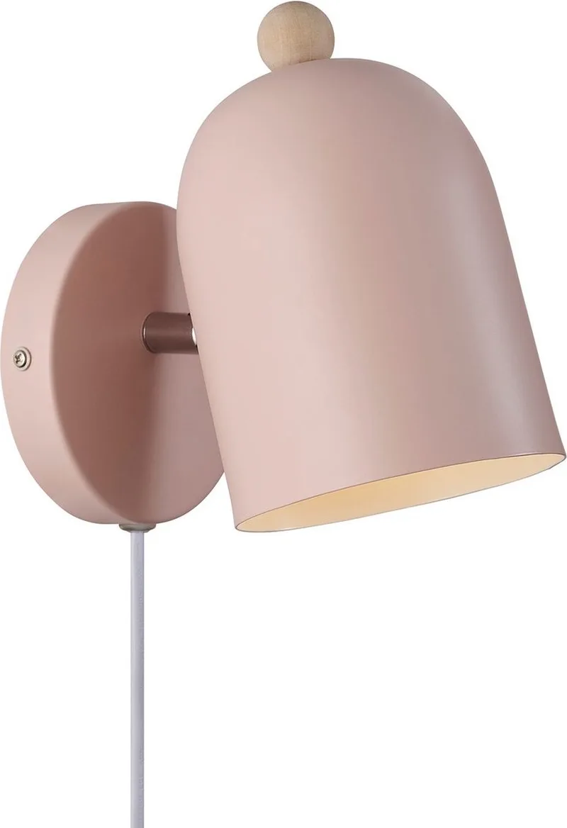 Gaston-wandlamp-E27-pastel roze von Nordlux in Pastel Roze – Produktfoto