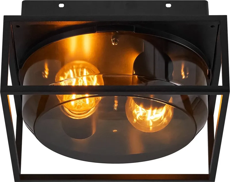 Griffin-plafondlamp-2xE27-smoke glas by Nordlux in Smokey Glas – product photo