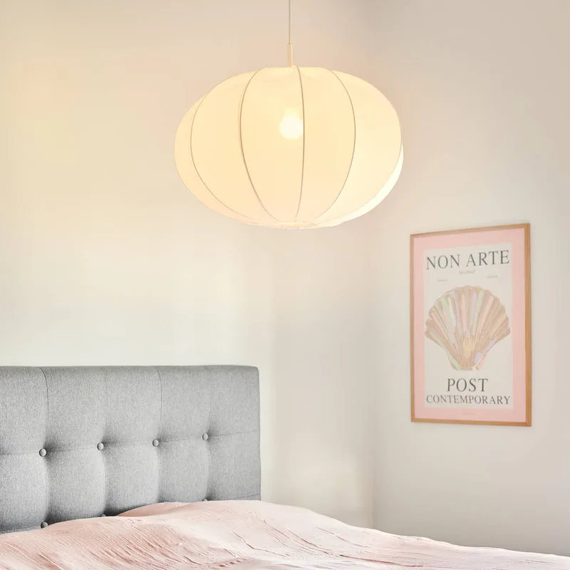 Hanglamp Aeron 60 met stoffen kap Ø 60 cm van Nordlux in Wit – productfoto