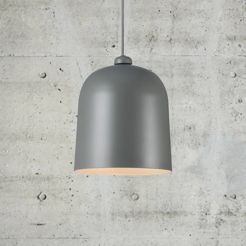 Hanglamp Angle E27, donkergrijs de Nordlux en Gris foncé, Blanc – photo du produit