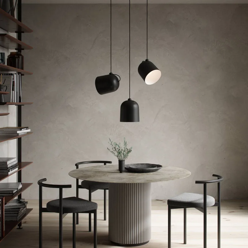 Hanglamp Angle E27, zwart van Nordlux in Zwart, Wit – productfoto 4 van 5