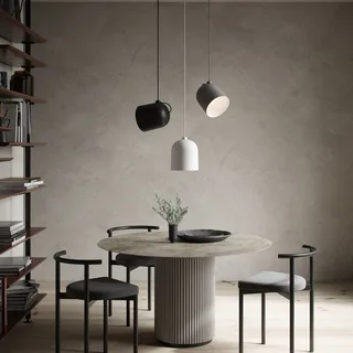 Hanglamp Angle E27, zwart van Nordlux in Zwart, Wit – productfoto 5 van 5