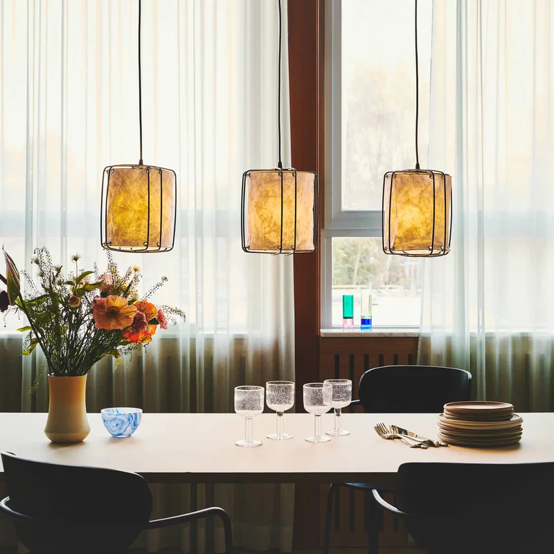 Hanglamp Cardine, 3-lamps, papier, metaal by Nordlux in Wit, zwart – product photo