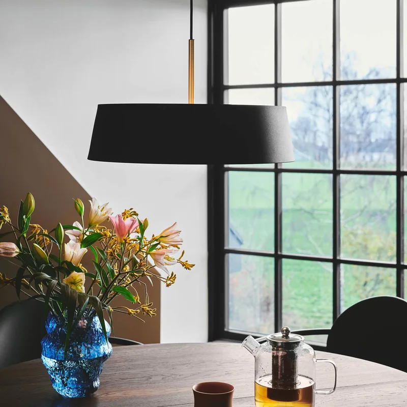 Hanglamp Clasi 45 in zwart met diffusor von Nordlux in Zwart, goud – Produktfoto
