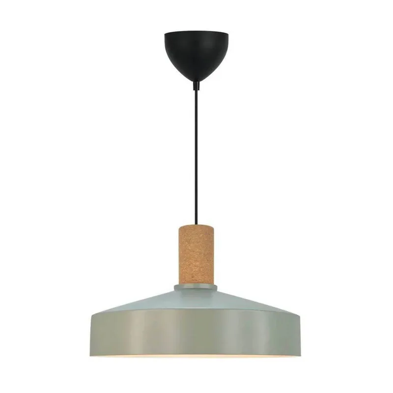 Hanglamp Elvas, Ø 37 cm, metaal/kurk by Nordlux in Stofgroen – product photo