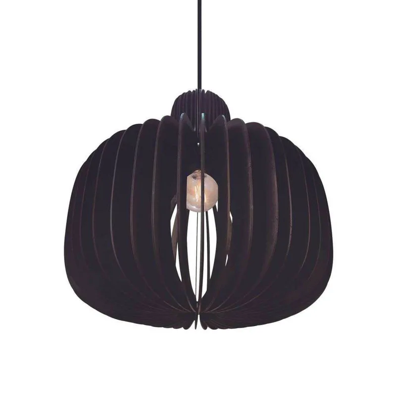 Hanglamp Hazo, Ø 43 cm, hout by Nordlux in Zwart – product photo