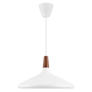 Hanglamp Nori Ø 39 cm, wit van Nordlux in Wit, Donker hout – productfoto 3 van 4