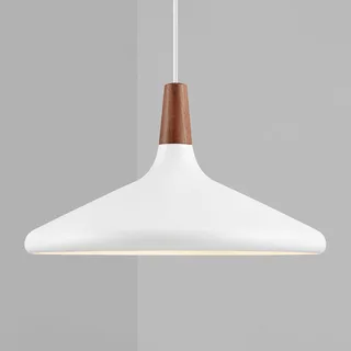 Hanglamp Nori Ø 39 cm, wit van Nordlux in Wit, Donker hout – productfoto 2 van 4