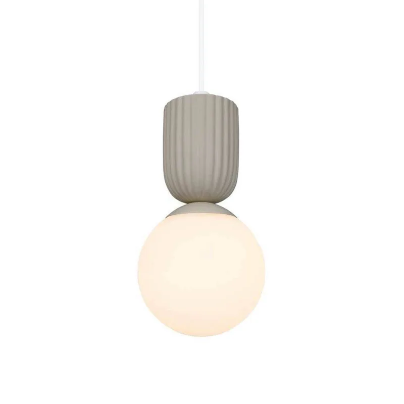 Hanglamp Sadie, beige, Ø 15 cm, glas/keramiek von Nordlux in Beige, opaal – Produktfoto
