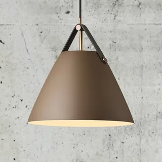 Hanglamp Strap met metalen kap beige, 27 cm de Nordlux en Beige, Lichtbruin – photo du produit 1 sur 5