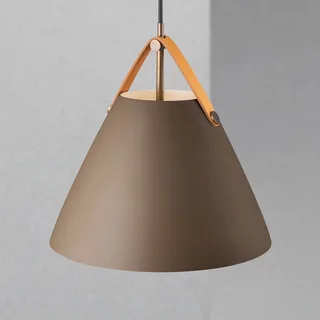 Hanglamp Strap met metalen kap beige, 27 cm de Nordlux en Beige, Lichtbruin – photo du produit 3 sur 5