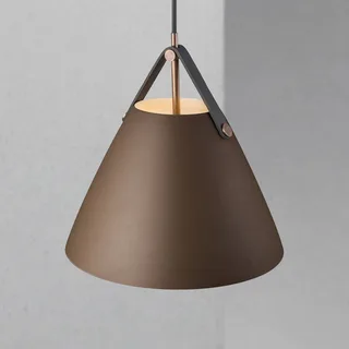 Hanglamp Strap met metalen kap beige, 27 cm de Nordlux en Beige, Lichtbruin – photo du produit 4 sur 5