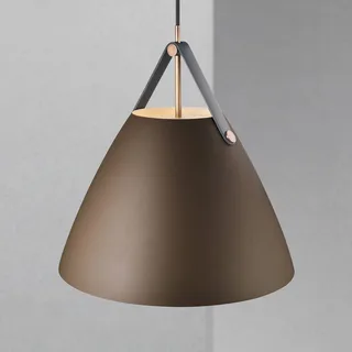 Hanglamp Strap met metalen kap beige, 36 cm fra Nordlux i Beige, Lichtbruin – produktbillede 1 af 4
