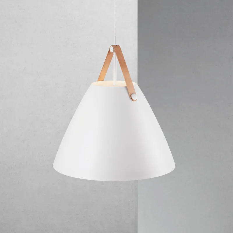 Hanglamp Strap met metalen kap Ø 48 cm fra Nordlux i Hvid – produktbillede 2 af 3