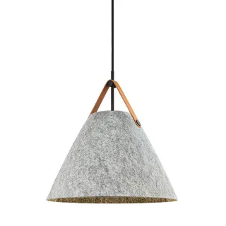 Hanglamp Strap, Ø 36 cm, metaal/leer de Nordlux en Gris clair – photo du produit 1 sur 5