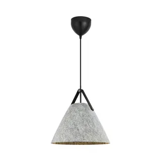 Hanglamp Strap, Ø 36 cm, metaal/leer de Nordlux en Gris clair – photo du produit 2 sur 5