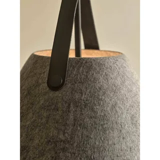 Hanglamp Strap, Ø 36 cm, metaal/leer de Nordlux en Gris clair – photo du produit 4 sur 5