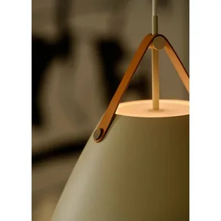 Hanglamp Strap, zandkleurig, Ø 36 cm, metaal/leer fra Nordlux i Zand – produktbillede 4 af 5