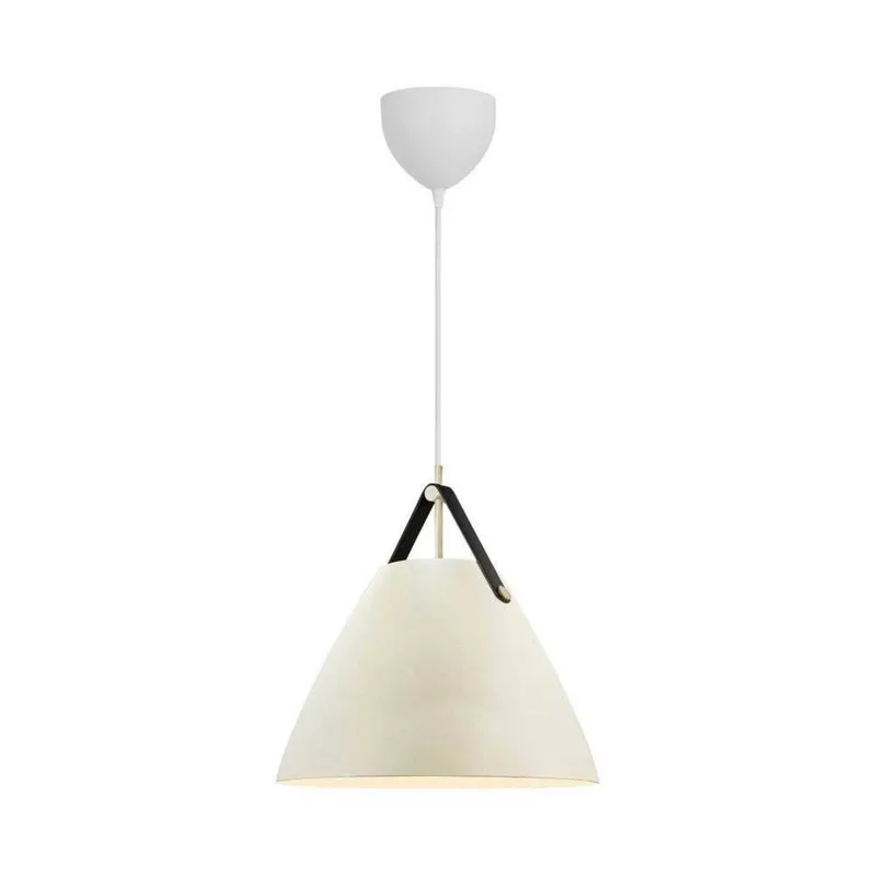 Hanglamp Strap, zandkleurig, Ø 36 cm, metaal/leer fra Nordlux i Zand – produktbillede 2 af 5