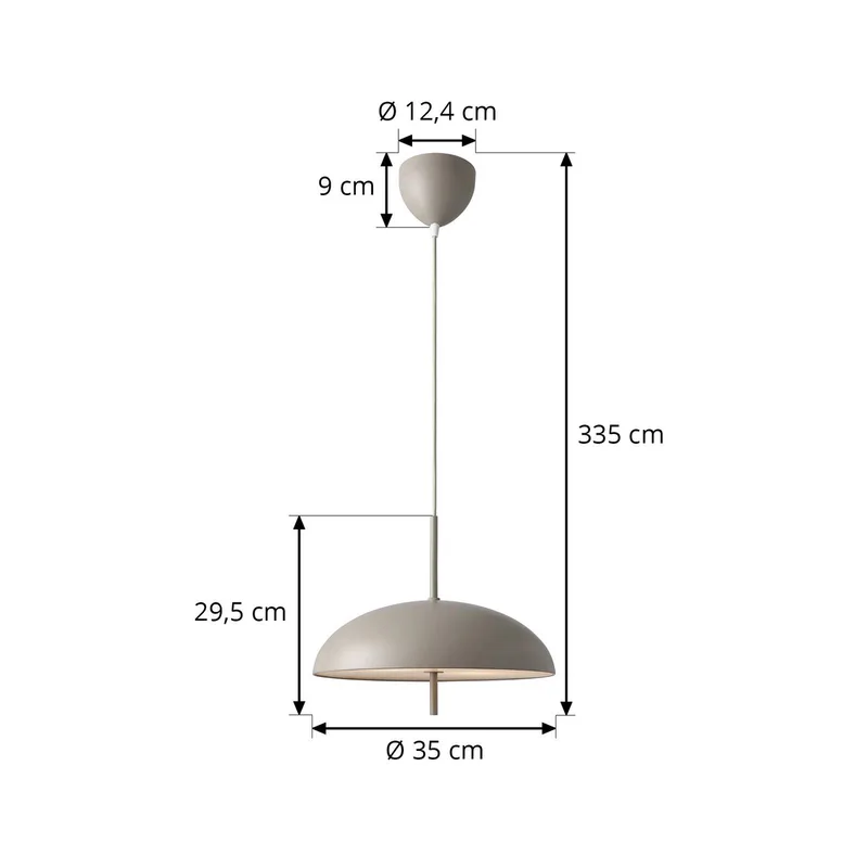 Hanglamp Versale, Ø 35 cm, metaal, 2 x E27 by Nordlux in Brown – product photo 3 of 3