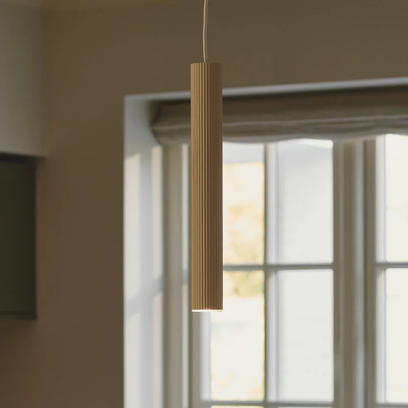 Hanglamp Vico, metalen kap, 1-lamp van Nordlux in Beige – productfoto