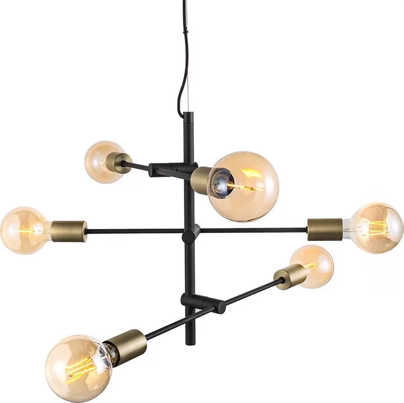 Josefine-hanglamp-6xE27-zwart by Nordlux in Zwart – product photo