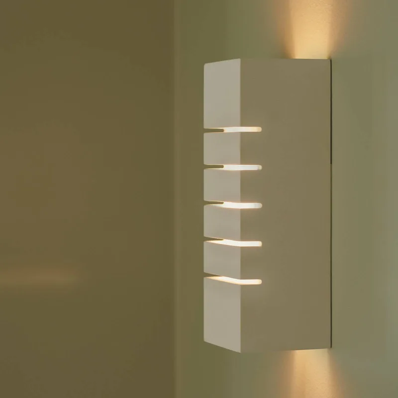 Lancio Vierkante wandlamp van gips, met stekker von Nordlux in Wit – Produktfoto