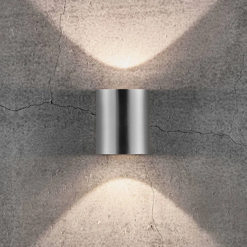LED buiten wandlamp Canto 2, 10 cm, omhoog/omlaag, IP44 de Nordlux en Roestvrij staal – photo du produit