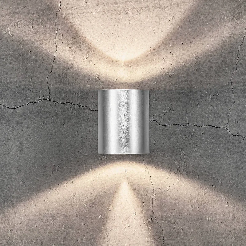 LED buiten wandlamp Canto 2, gegalvaniseerd, 10 cm, IP44 by Nordlux in Verzinkt staal – product photo