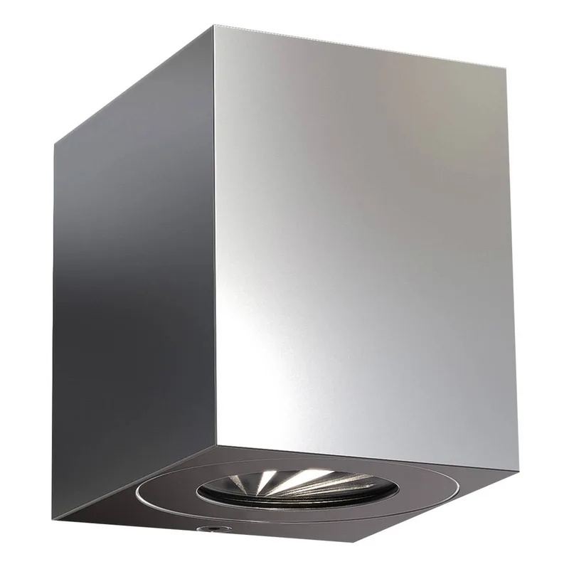 LED buiten wandlamp Canto Kubi 2, 10 cm van Nordlux in Roestvrij staal – productfoto