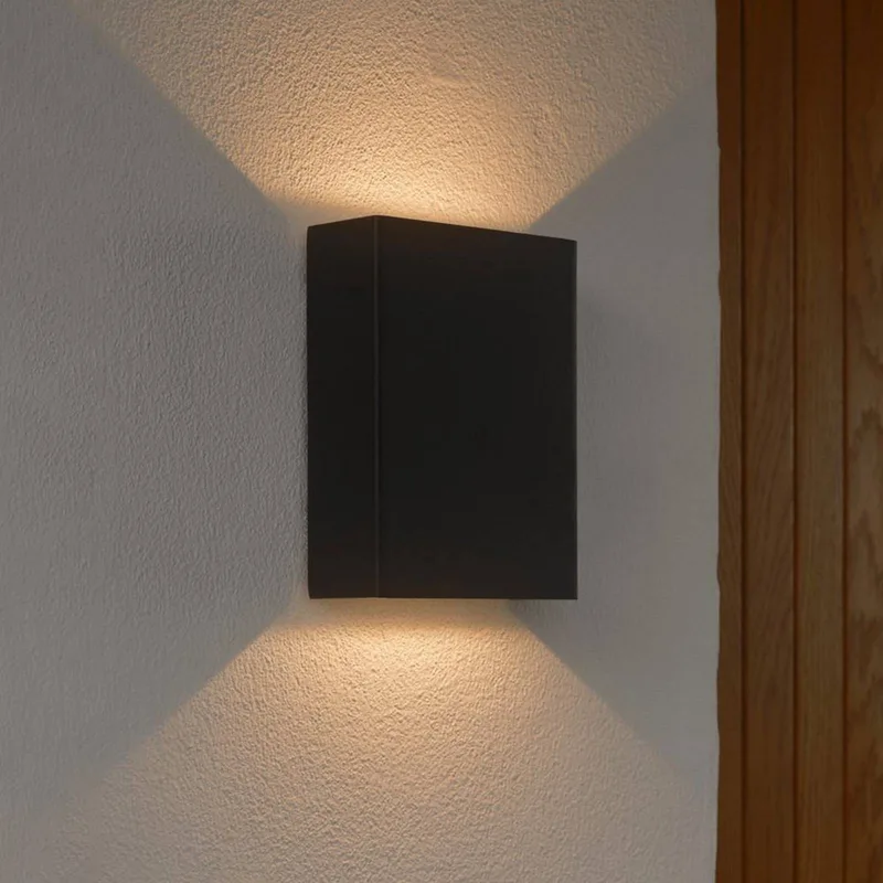LED buiten wandlamp Fold Seaside up/down, 10 x 15 cm de Nordlux en Zwart – photo du produit