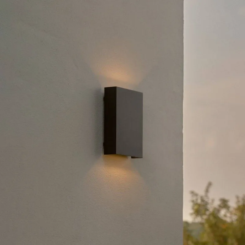 LED buiten wandlamp Fold Seaside up/down, 15 x 21 cm by Nordlux in Zwart – product photo