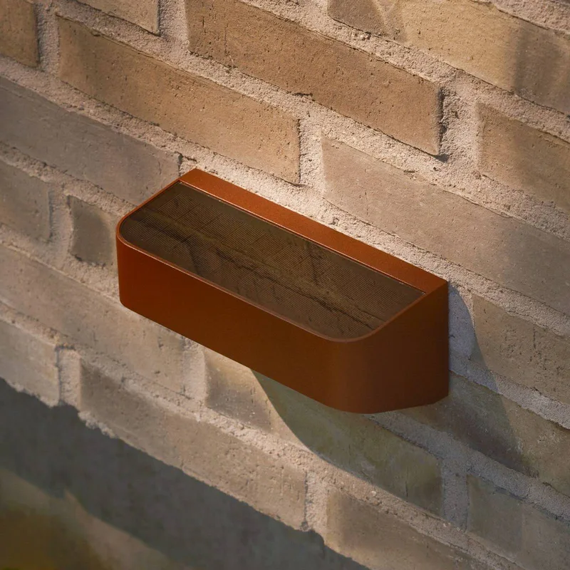 LED buiten wandlamp Marcellio, sensor, IP54 by Nordlux in Bruin – product photo