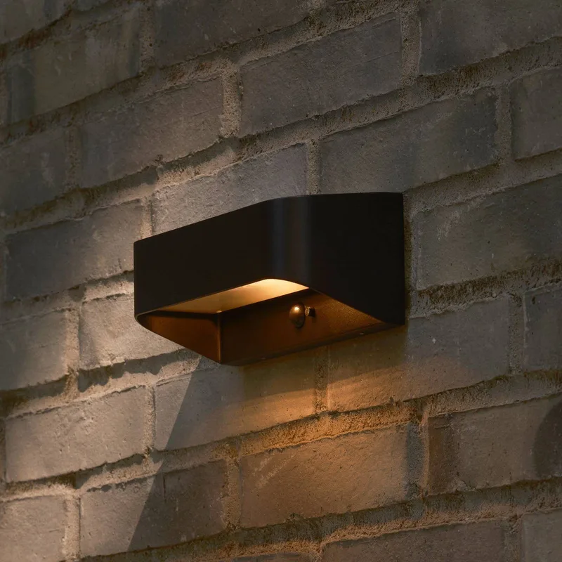 LED buiten wandlamp Marcellio, sensor, IP54 by Nordlux in Zwart – product photo