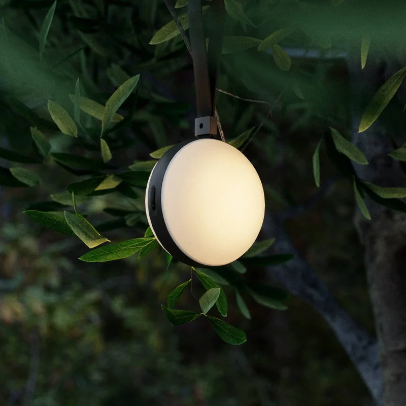 LED buitenlamp Bring to go Ø 12 cm wit/zwart de Nordlux en Wit, zwart – photo du produit