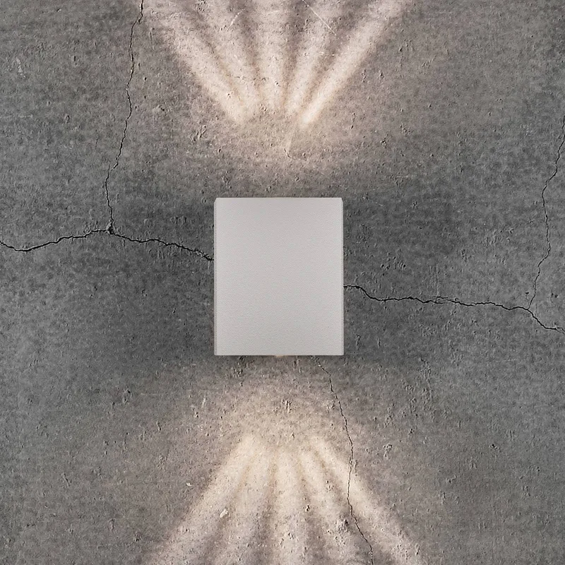 LED buitenwandlamp Canto Kubi 2, 10 cm by Nordlux in Wit – product photo