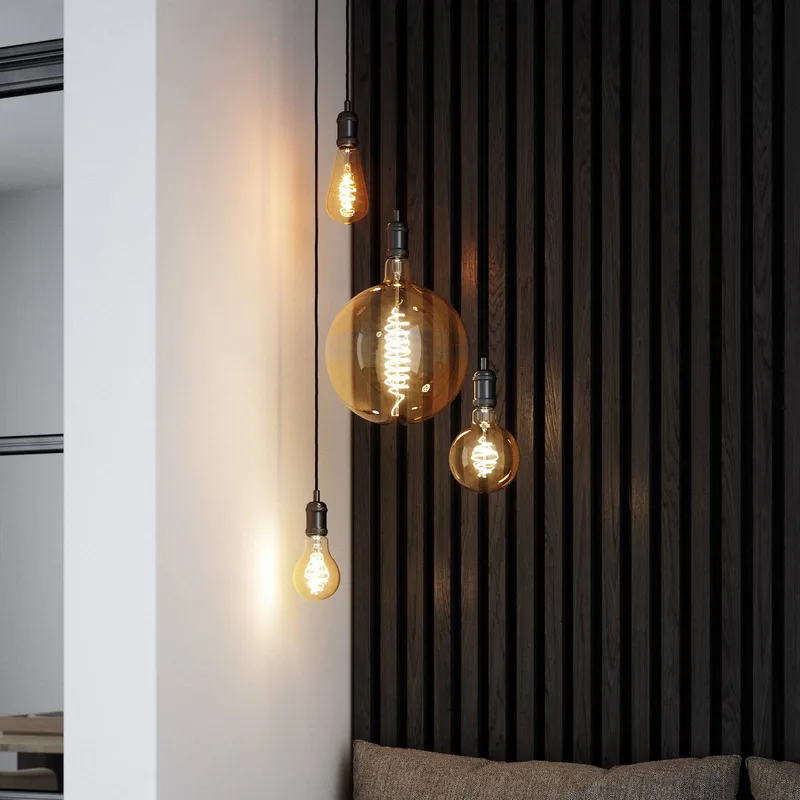 LED filament lamp smart E27 4,7W 2200K 360lm amber by Nordlux – product photo