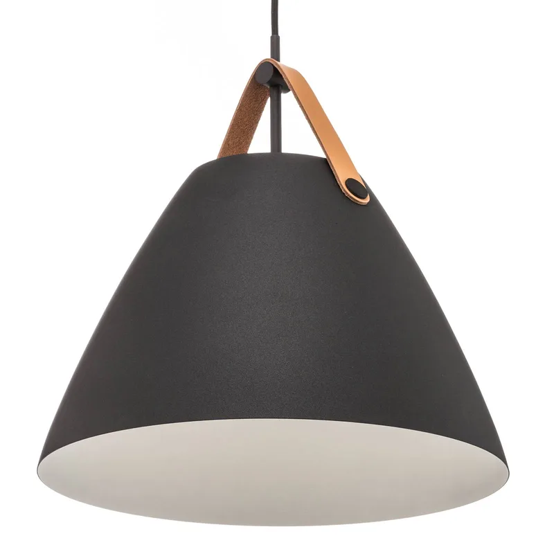 LED-Pendelleuchte Strap 36, schwarz von Nordlux in Schwarz, Braun – Produktfoto 4 von 5